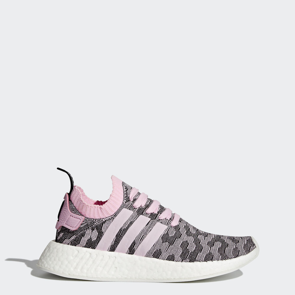 Adidas Nmd_r2 Primeknit - Originals γυναικεια - Ροζ/Ροζ/Μαυρα,Μέγεθος: EU 36 – 54 2/3 (528MJGIA)